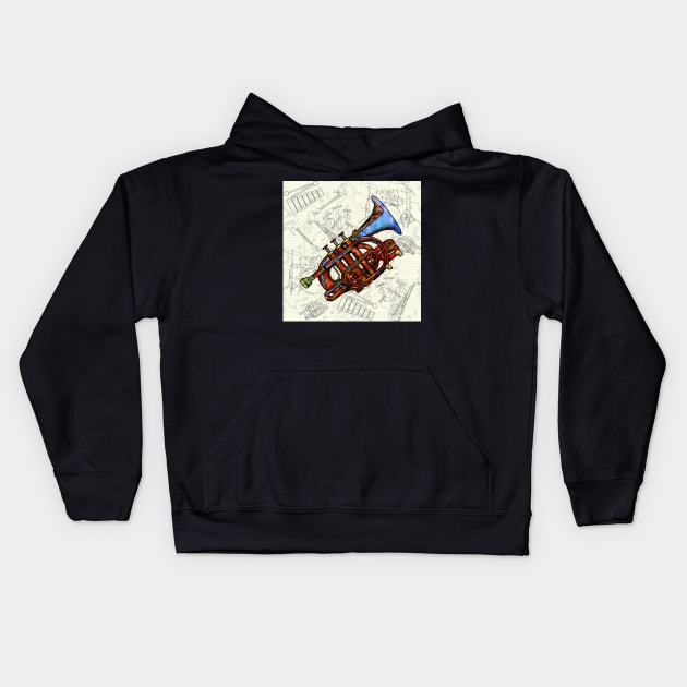 Tumpet Kids Hoodie by Zodiart